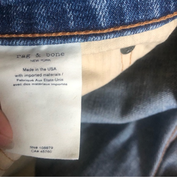 ❤️Rag & Bone Fit 2 Slim Hayes Jeans Size 31 - Picture 7 of 8